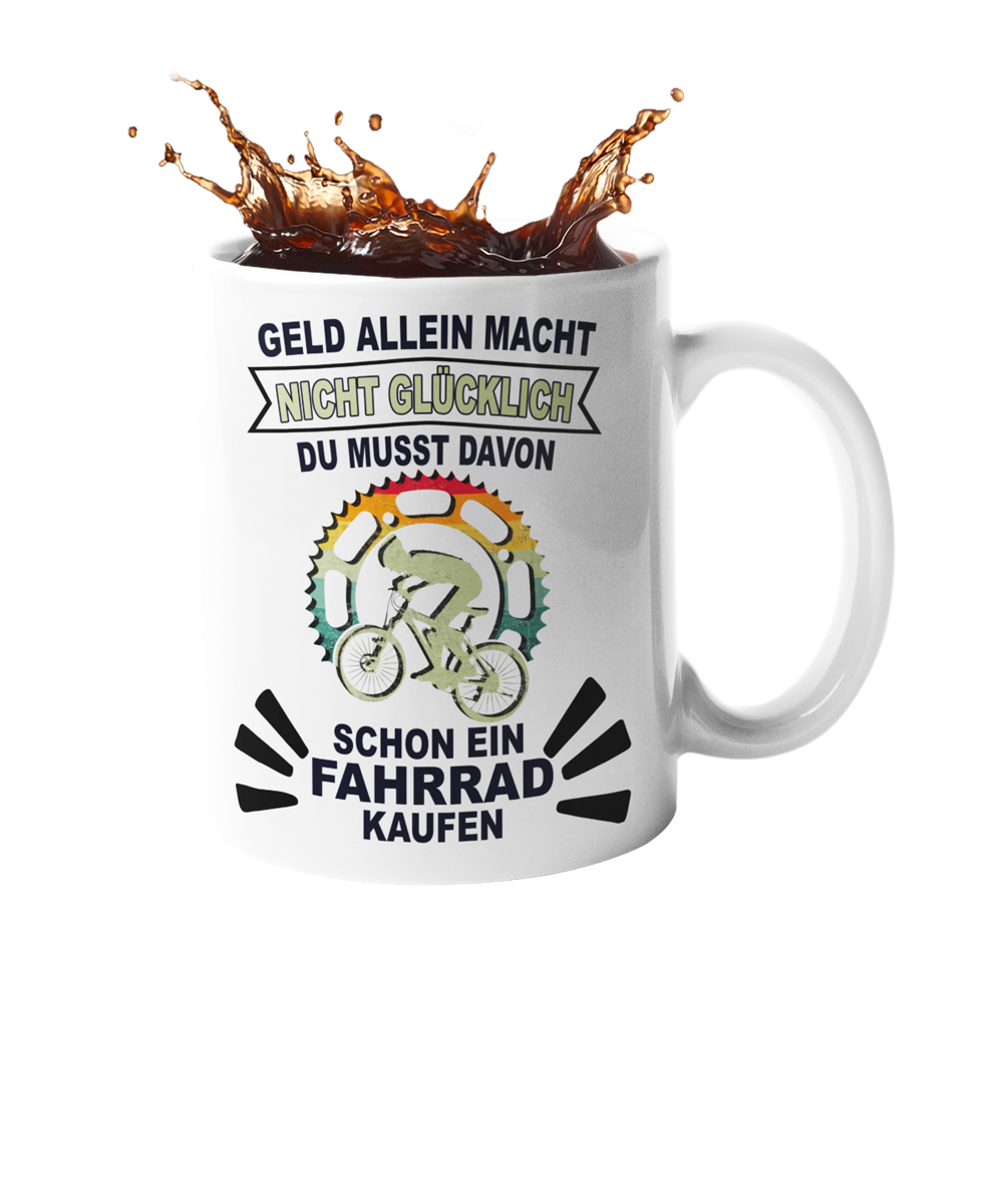 Tasse "Geld allein macht nicht glücklich" Handmade-Lifestyle