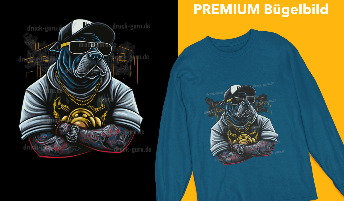 Bügelbild "Golden-Dog" druck-guru