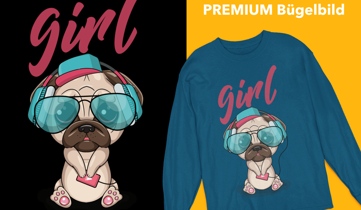 Bügelbild "Girl" druck-guru