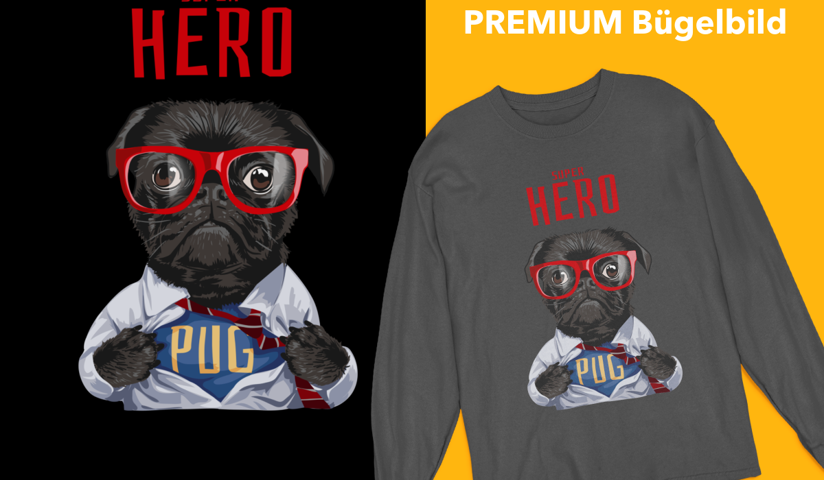 Bügelbild "Super Hero" druck-guru