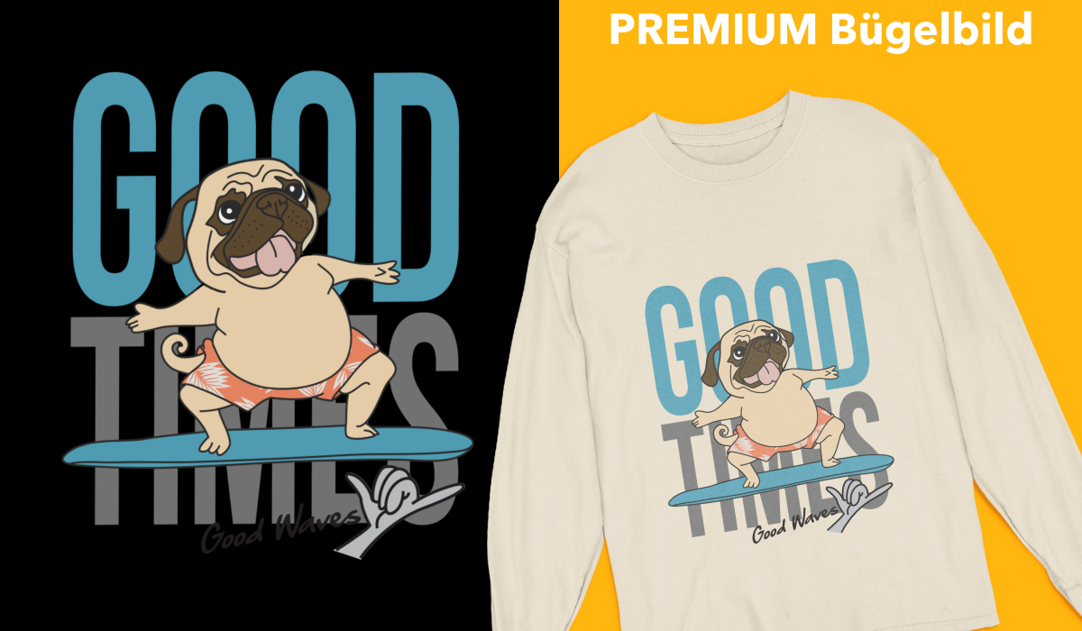 Bügelbild "Good times" druck-guru