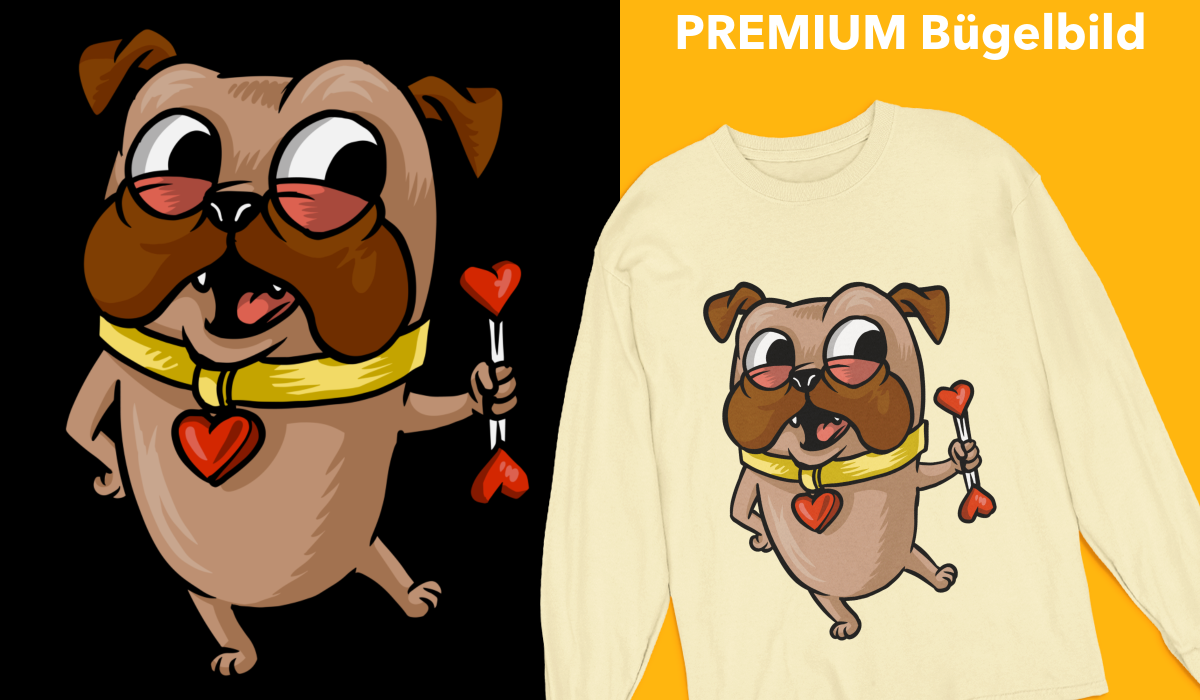 Bügelbild "Lucky Dog" druck-guru