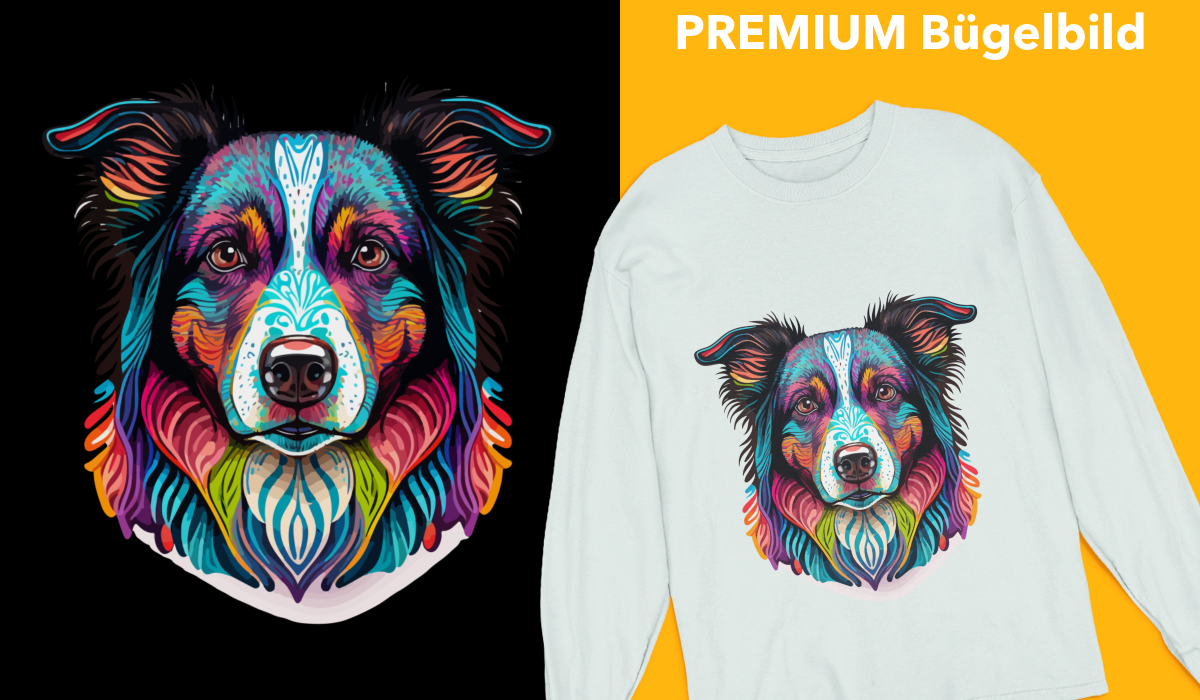 Bügelbild "Colour Dog" druck-guru