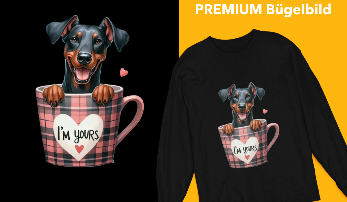 Bügelbild "Fina in Cup" druck-guru