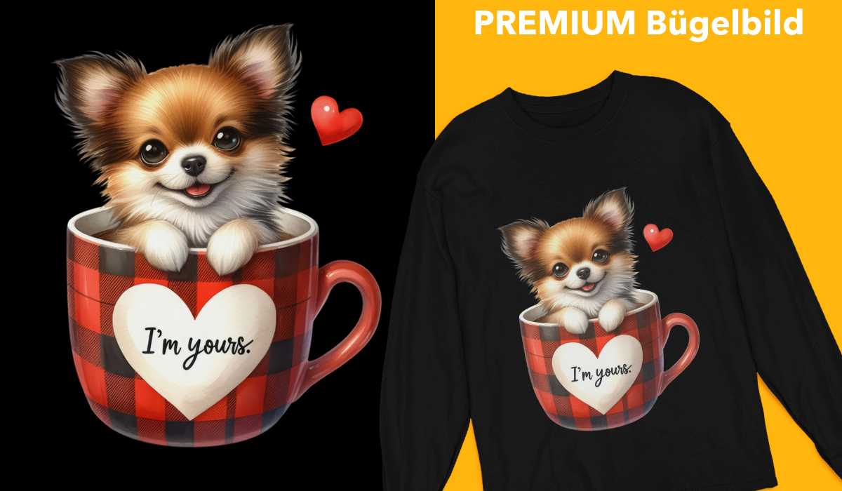 Bügelbild "Mia in Cup" druck-guru