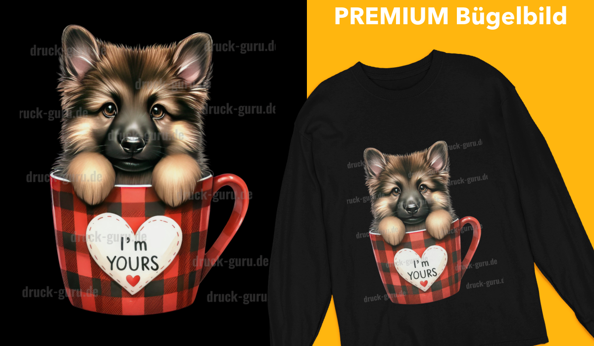 Bügelbild "Witzel in Cup" druck-guru