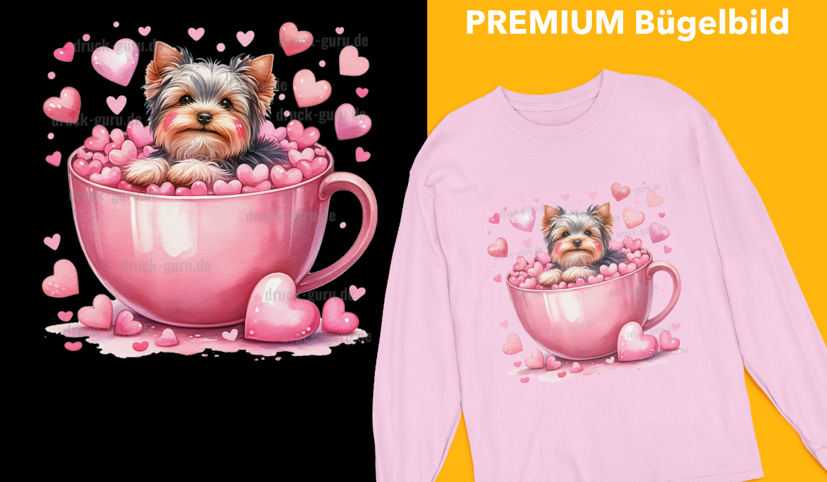 Bügelbild "Pink Heart Strolch" druck-guru