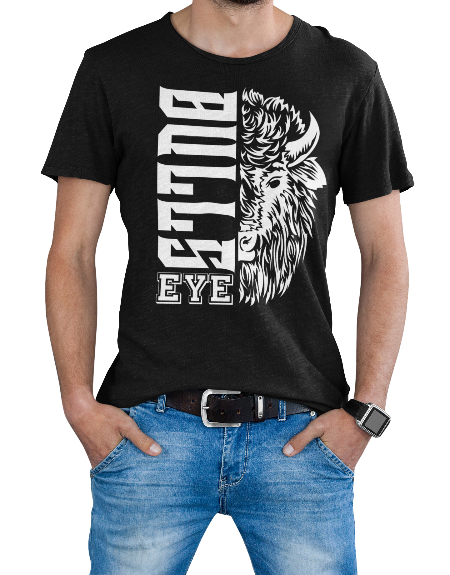 T-Shirt "Bulls Eye - Four" Handmade-Lifestyle