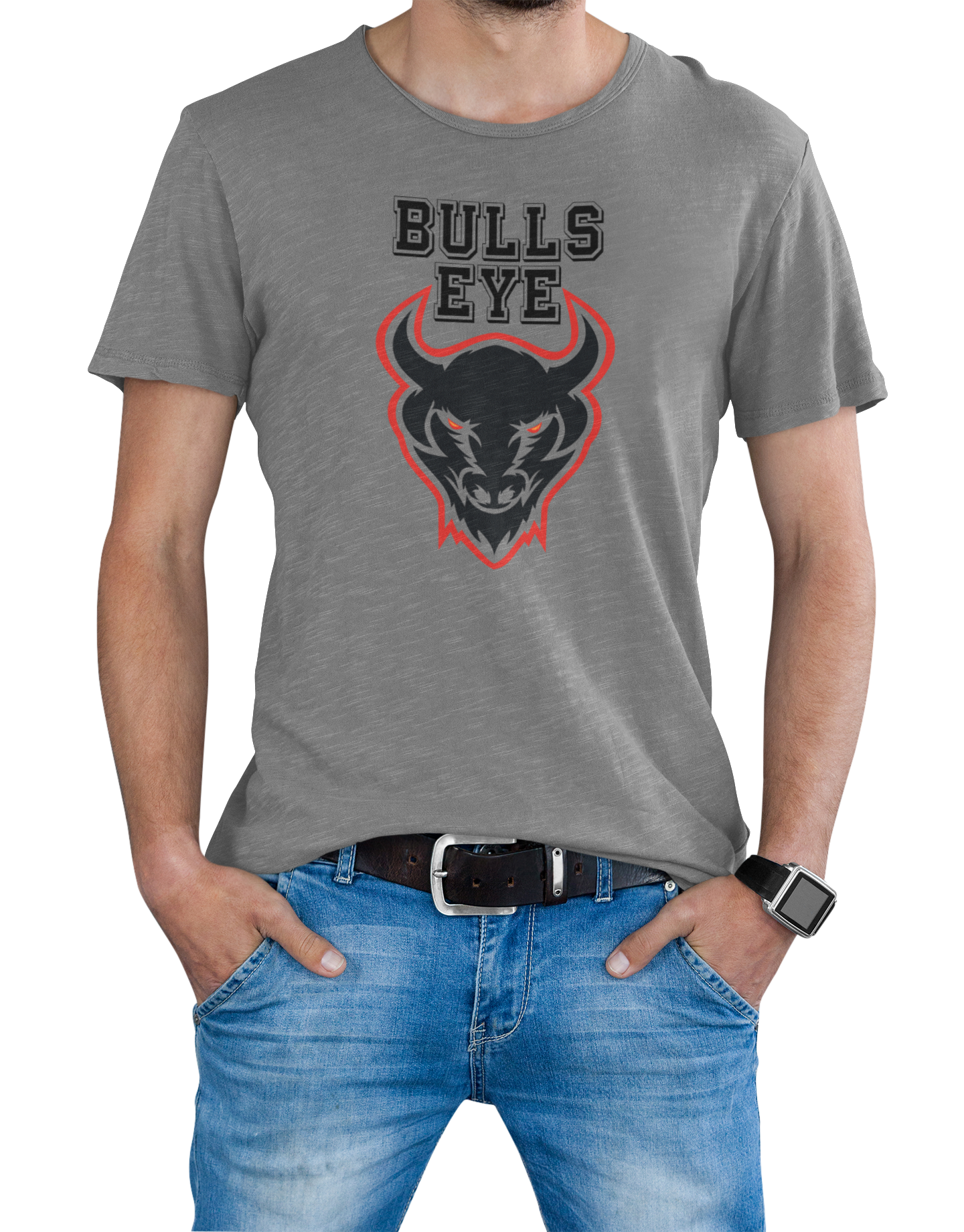 Dart T-Shirt "Bulls Eye - Five" Handmade-Lifestyle