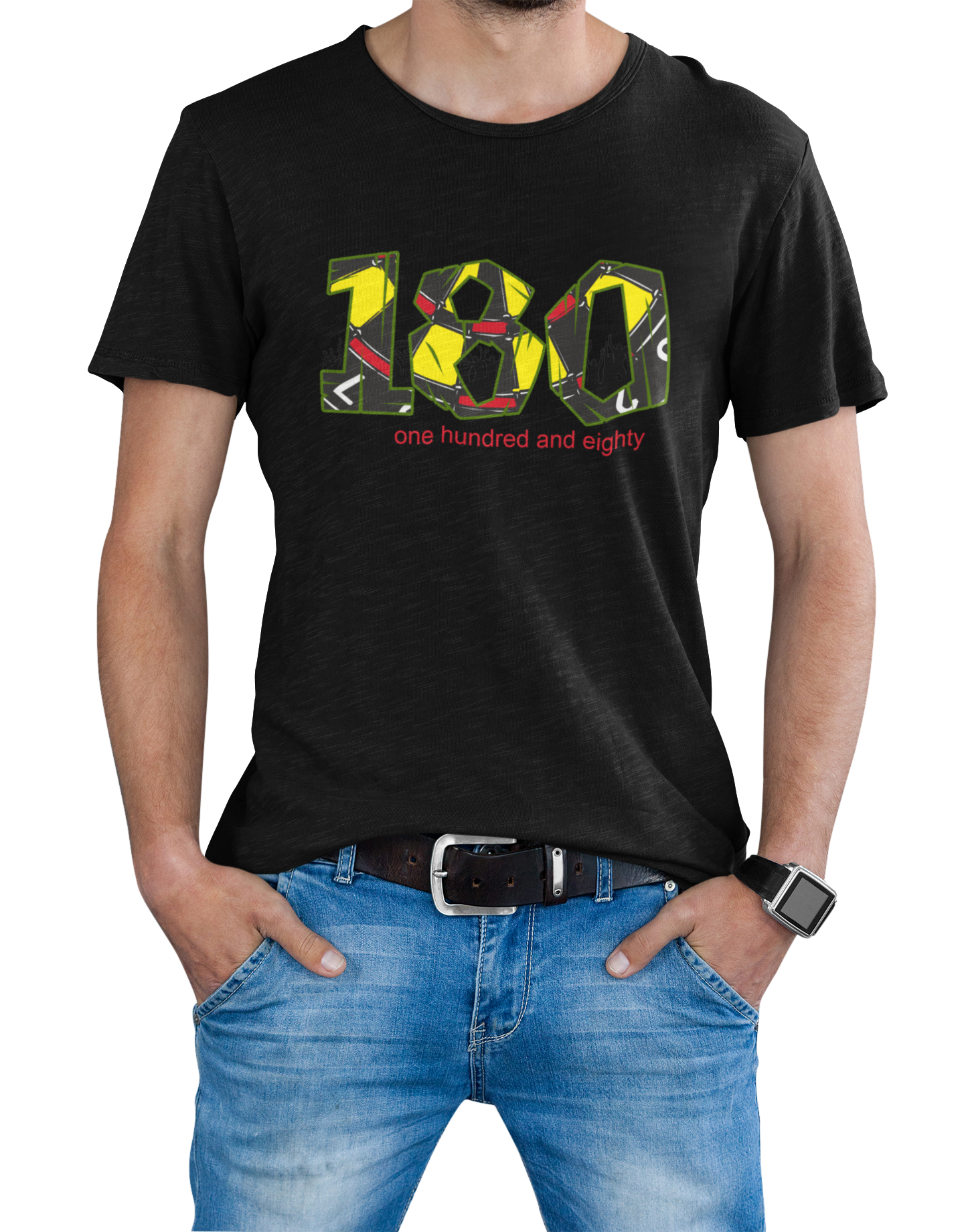 Darts T-Shirt "180" Handmade-Lifestyle