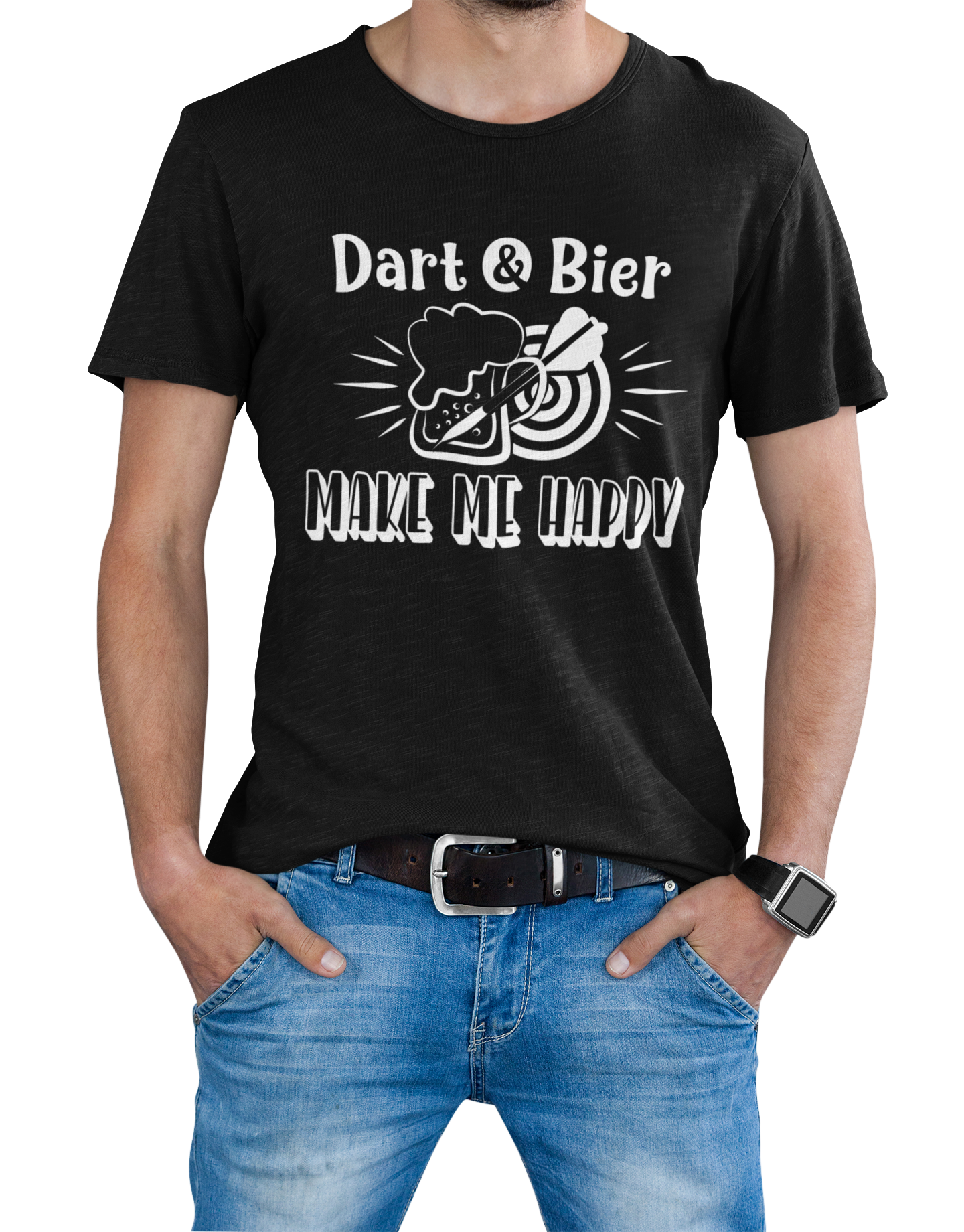 Dart T-Shirt "Dart and Beer" Handmade-Lifestyle