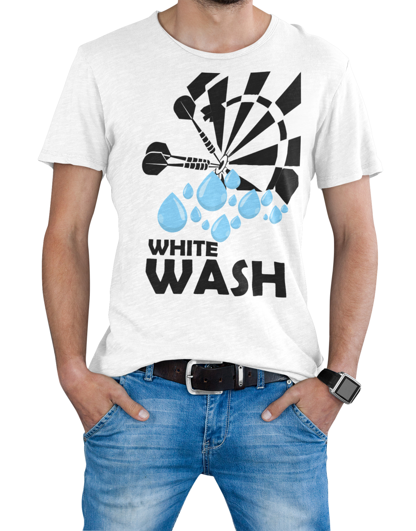 T-Shirt "White Wash" Handmade-Lifestyle
