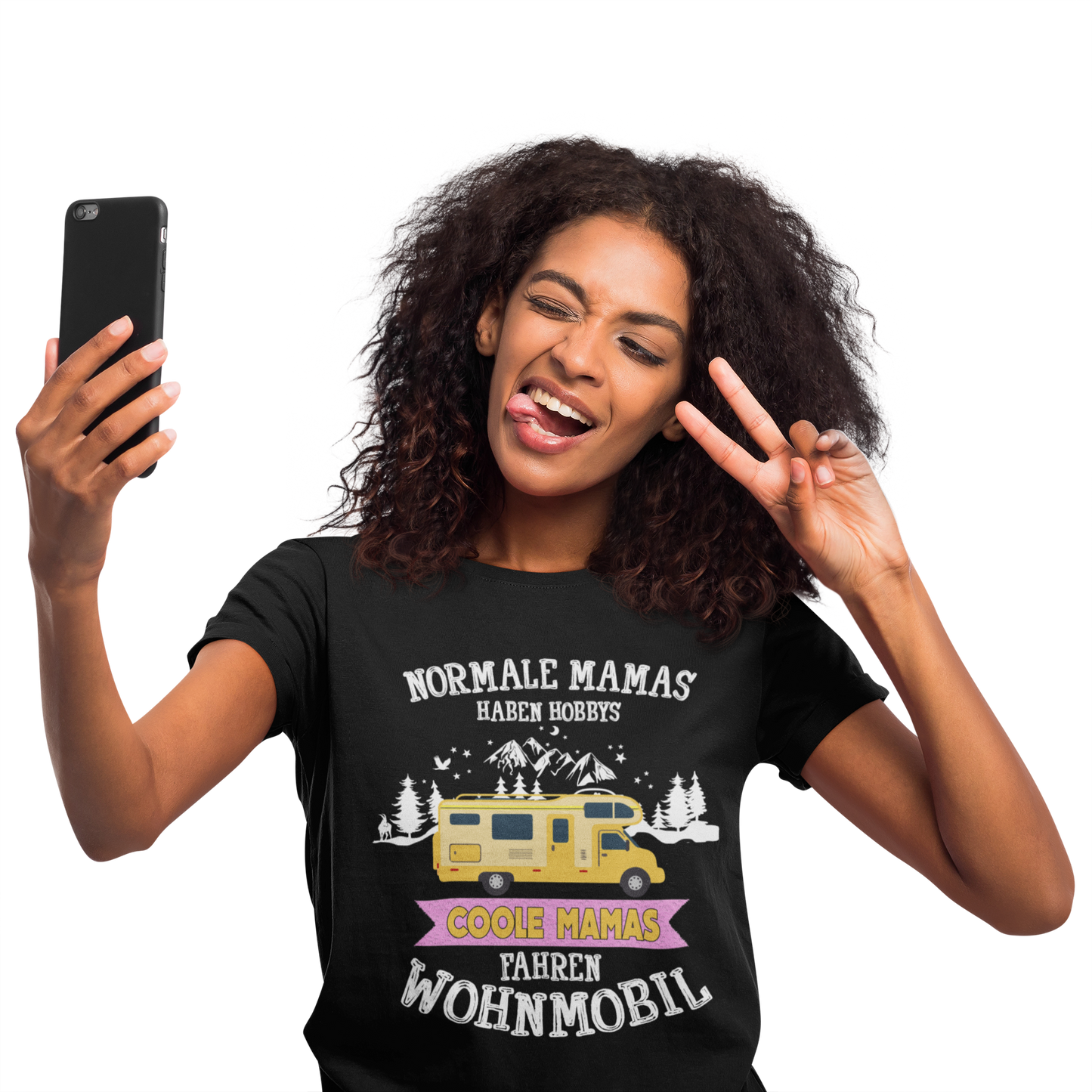 Camping T-Shirt "Coole Mamas" Handmade-Lifestyle