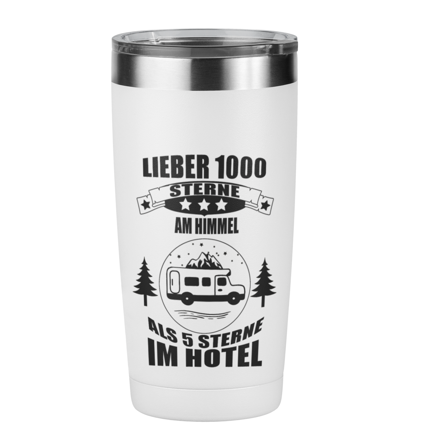 Edelstahl Trinkbecher "1000 Sterne" 420 ml Handmade-Lifestyle