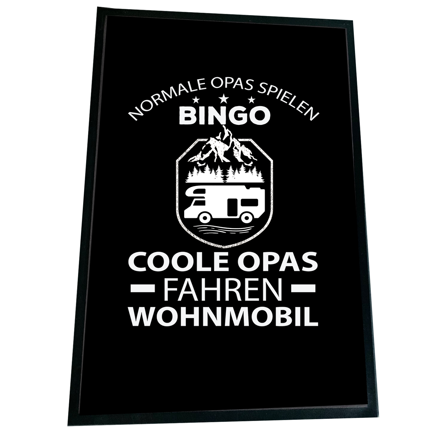 XXL Camping Fußmatte "Normale Opas spielen Bingo" 60x90 cm Handmade-Lifestyle