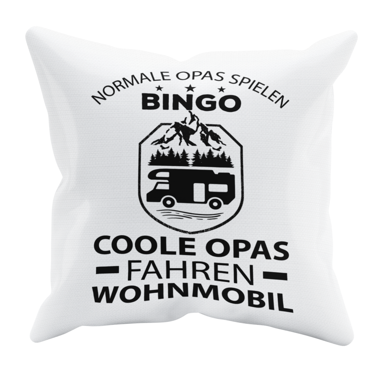 Camping Kissen "Normale Opas spielen Bingo" 40x40 cm Handmade-Lifestyle