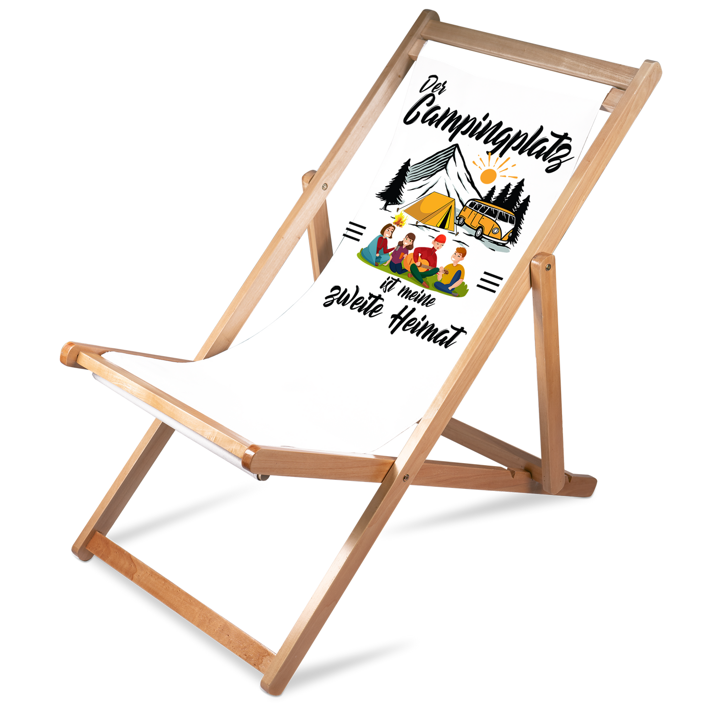 Liegestuhl Camping "Meine zweite Heimat" Handmade-Lifestyle
