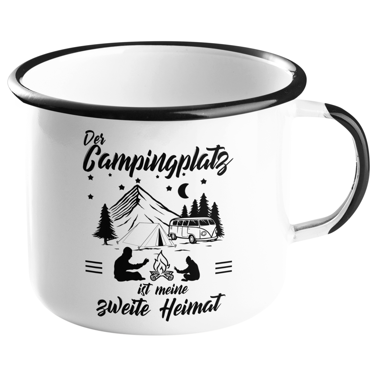 Emailletasse "Meine zweite Heimat" Handmade-Lifestyle