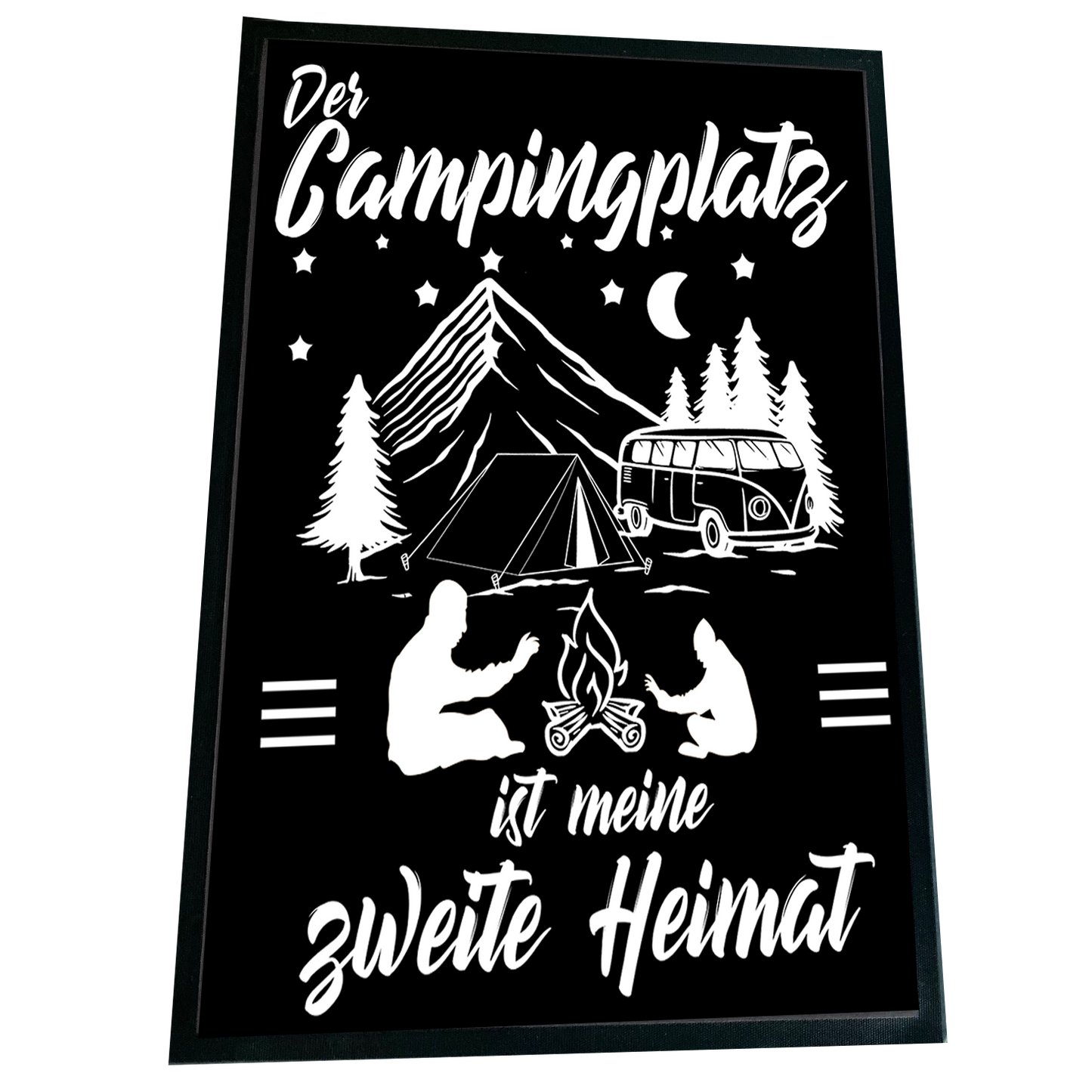 XXL Camping Fußmatte "Meine zweite Heimat" 60x90 cm Handmade-Lifestyle