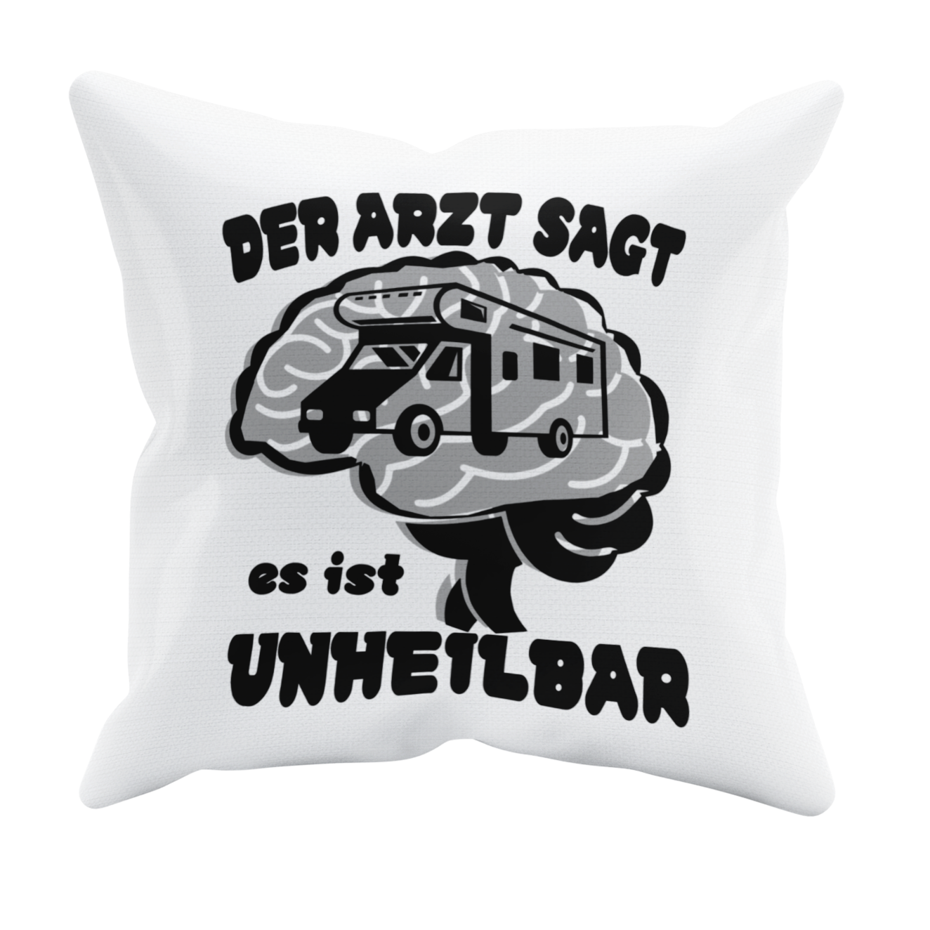 Camping Kissen "Unheilbar" 40x40 cm Handmade-Lifestyle