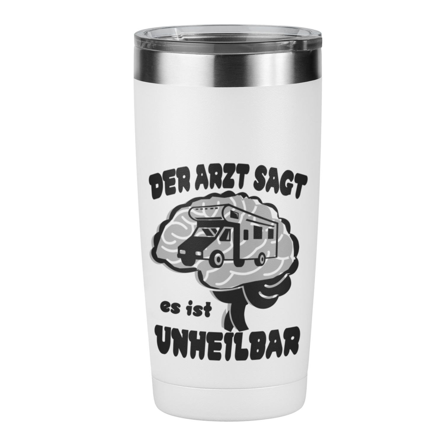 Edelstahl Trinkbecher "Unheilbar" 420 ml Handmade-Lifestyle