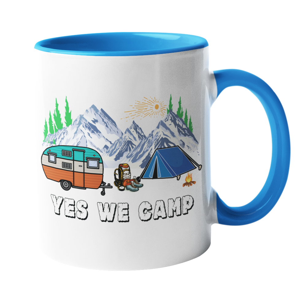 Camping-Tasse "Yes we camp" Handmade-Lifestyle