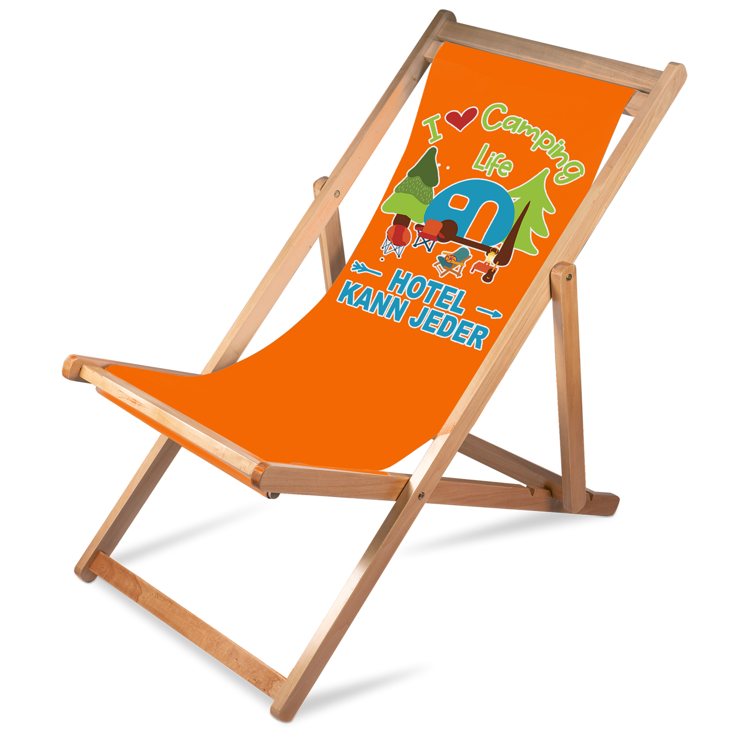 Liegestuhl Camping "Hotel kann jeder" Handmade-Lifestyle