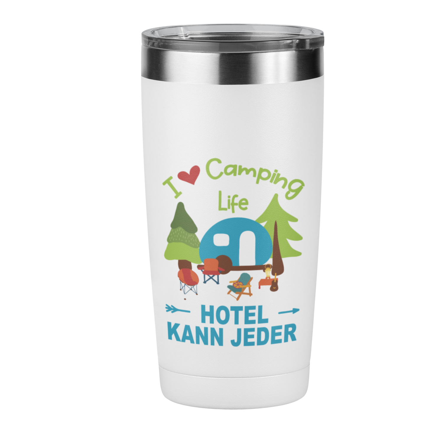 Edelstahl Trinkbecher "Hotel kann jeder" 420 ml Handmade-Lifestyle