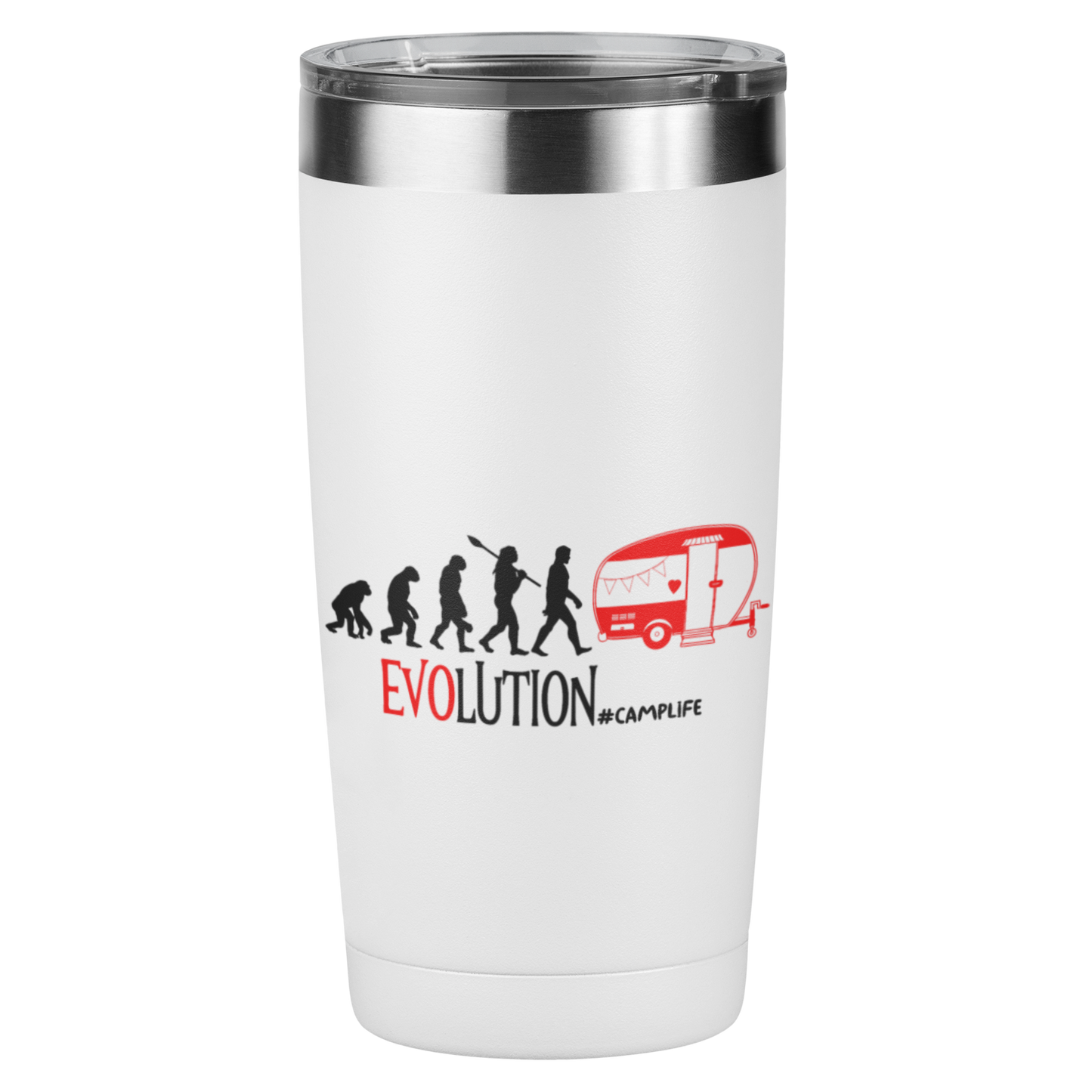 Edelstahl Trinkbecher "Evolution Camping" 420 ml Handmade-Lifestyle