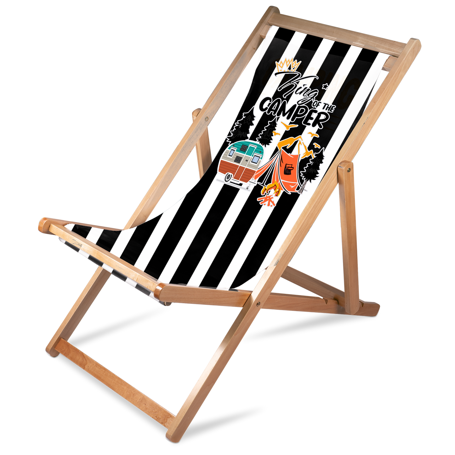Liegestuhl Camping "King of the Camper" Handmade-Lifestyle