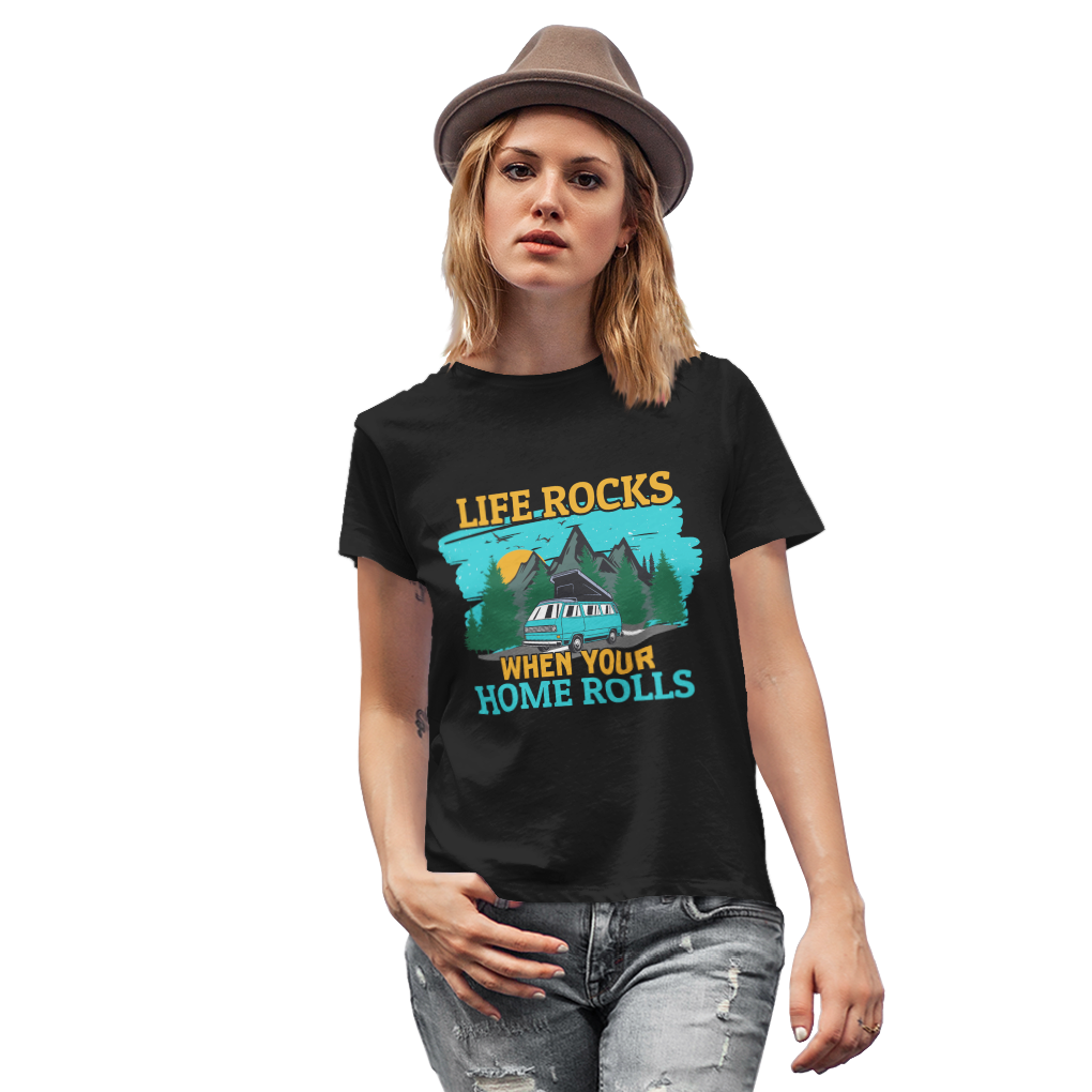 T-Shirt "Life Rocks" Handmade-Lifestyle