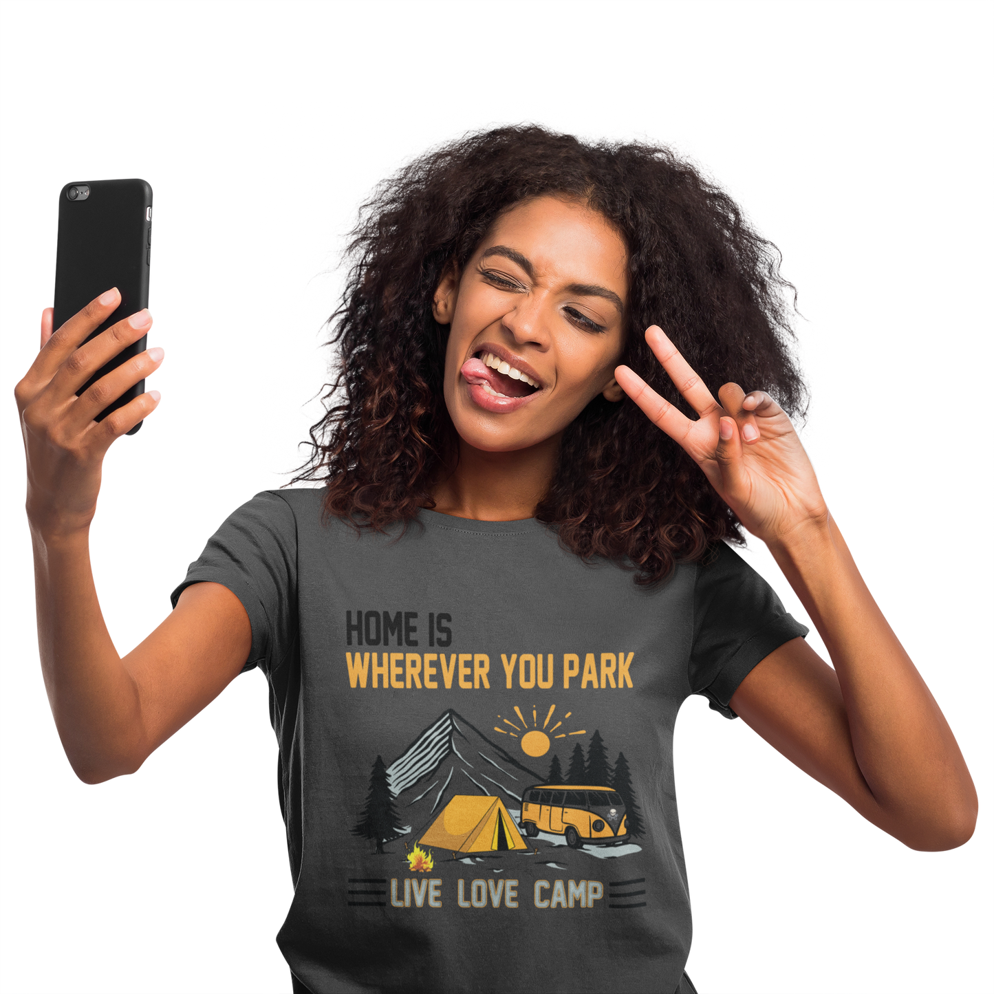 T-Shirt "Home is wherever you park" Handmade-Lifestyle