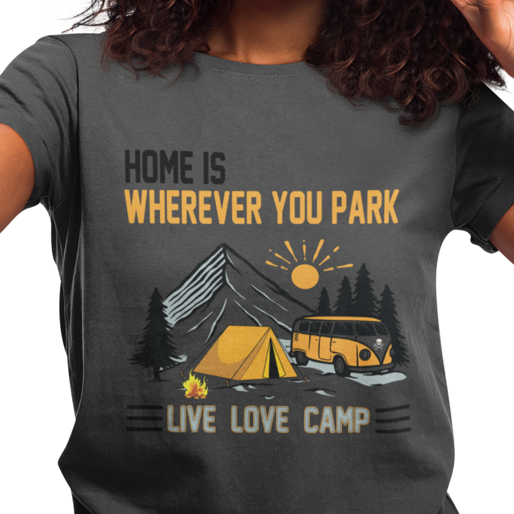 T-Shirt "Home is wherever you park" Handmade-Lifestyle
