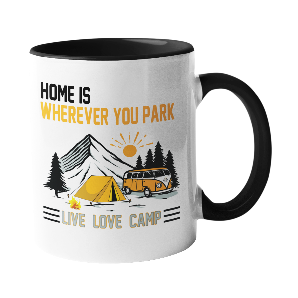 Camping-Tasse "Home ist wherever you park" Handmade-Lifestyle