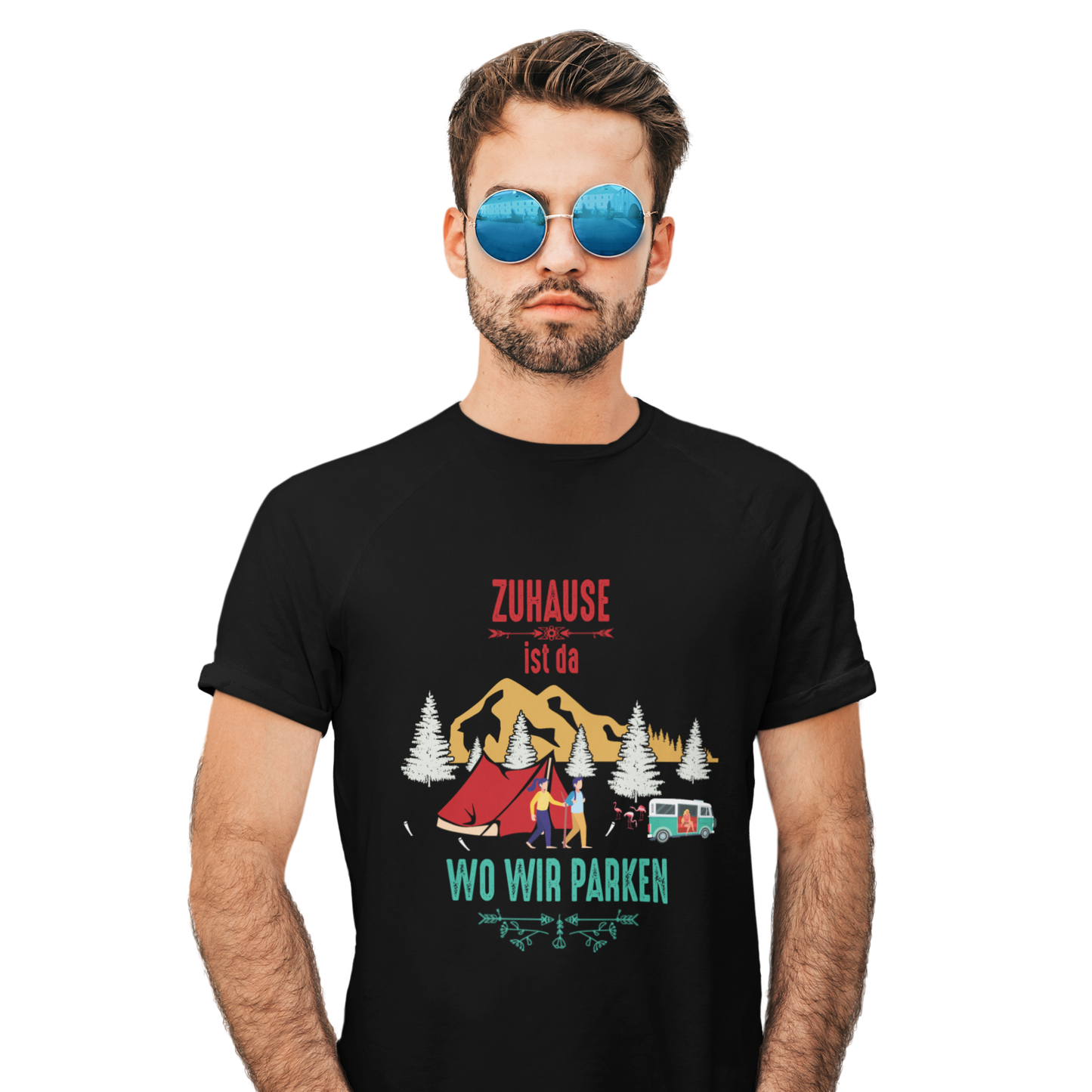Camping T-Shirt "Zuhause ist da wo wir parken" Handmade-Lifestyle