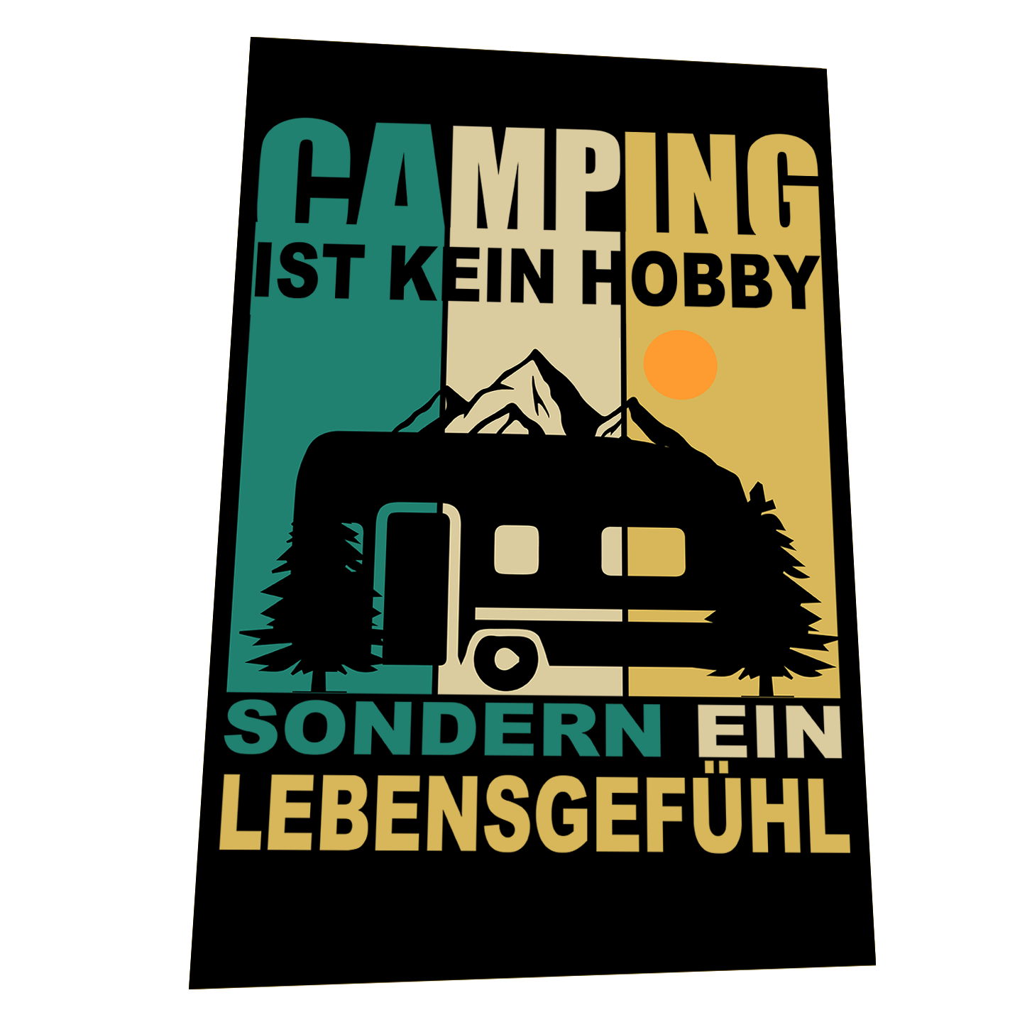 XXL Camping Fußmatte "Camping ist kein Hobby" 60x90 cm Handmade-Lifestyle