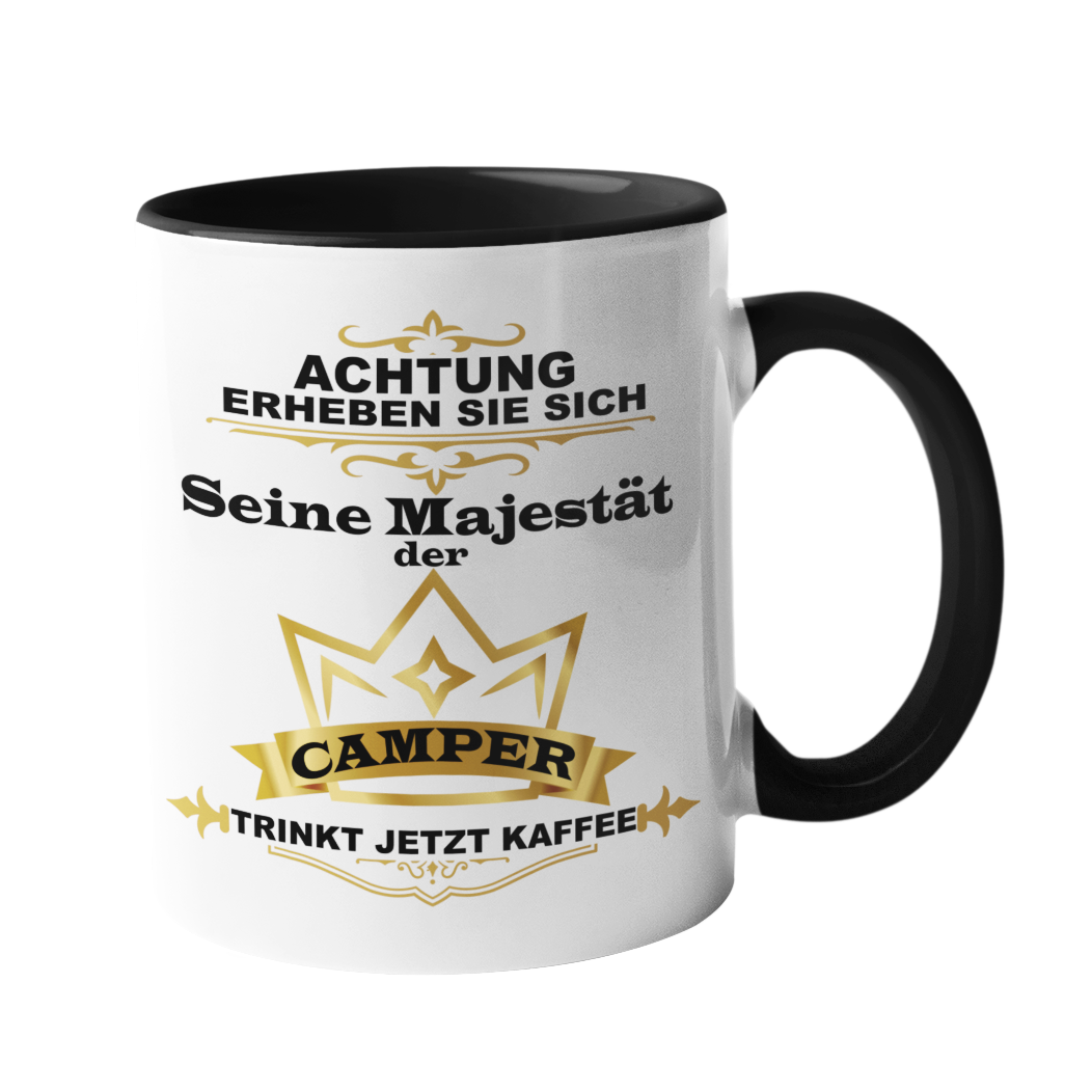 Camping-Tasse "Seine Majestät der Camper" Handmade-Lifestyle