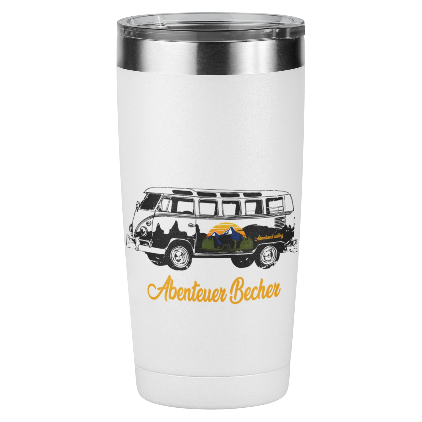Edelstahl Trinkbecher "Abenteuer Becher" 420 ml Handmade-Lifestyle