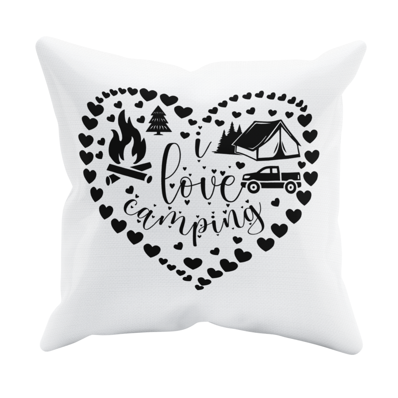 Camping Kissen "I love Camping" 40x40 Handmade-Lifestyle