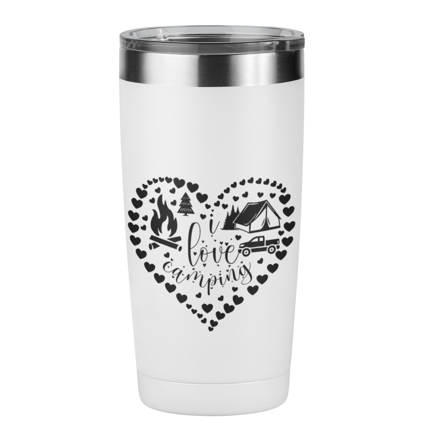 Edelstahl Trinkbecher "I love Camping" 420 ml Handmade-Lifestyle