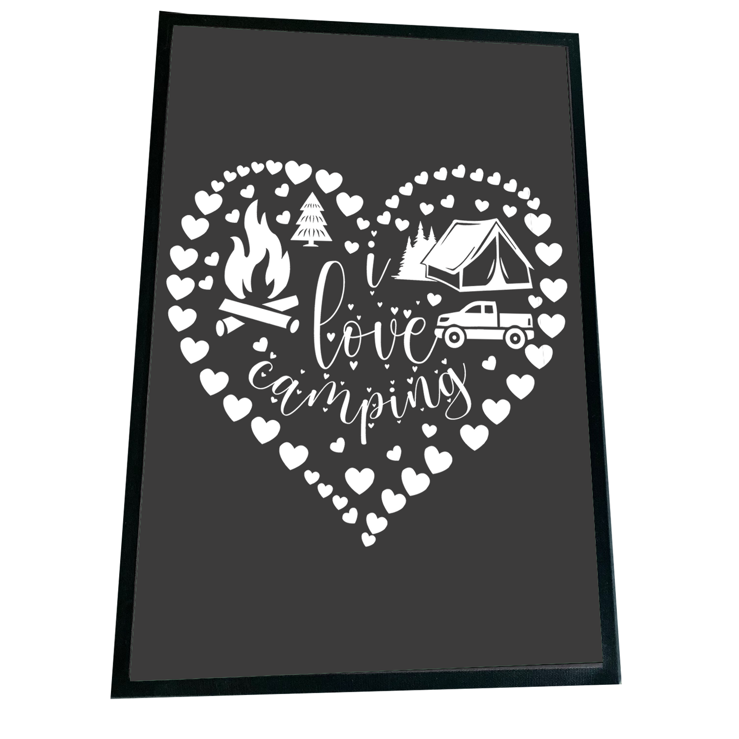 XXL Camping Fußmatte "I love Camping" 60x90 cm Handmade-Lifestyle