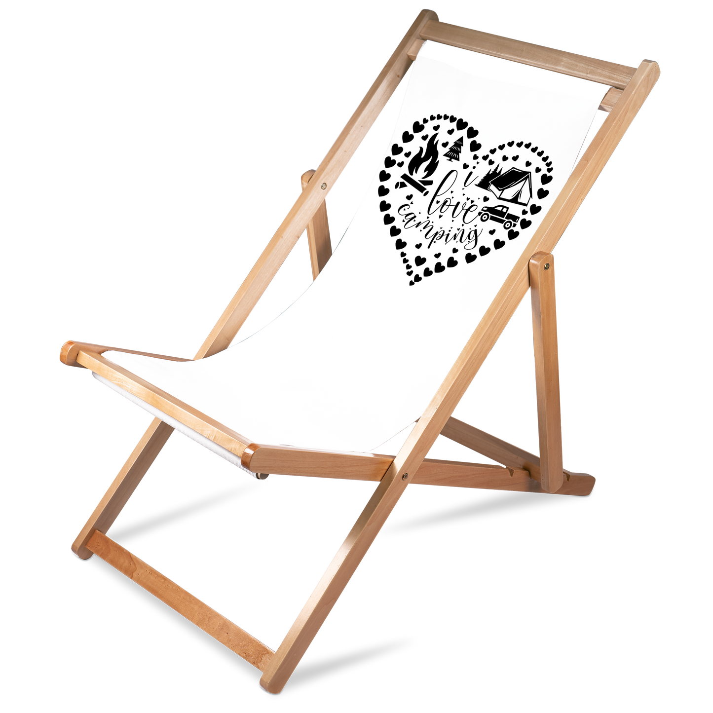 Liegestuhl Camping "I love Camping" Handmade-Lifestyle