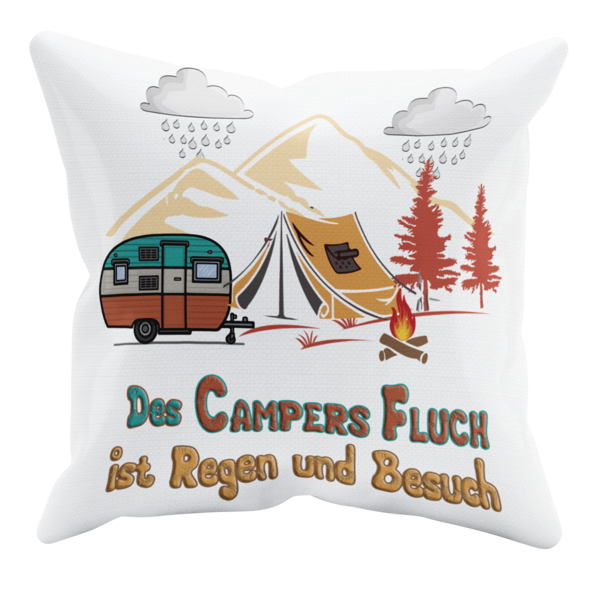Camping Kissen "Des Campers Fluch" Handmade-Lifestyle
