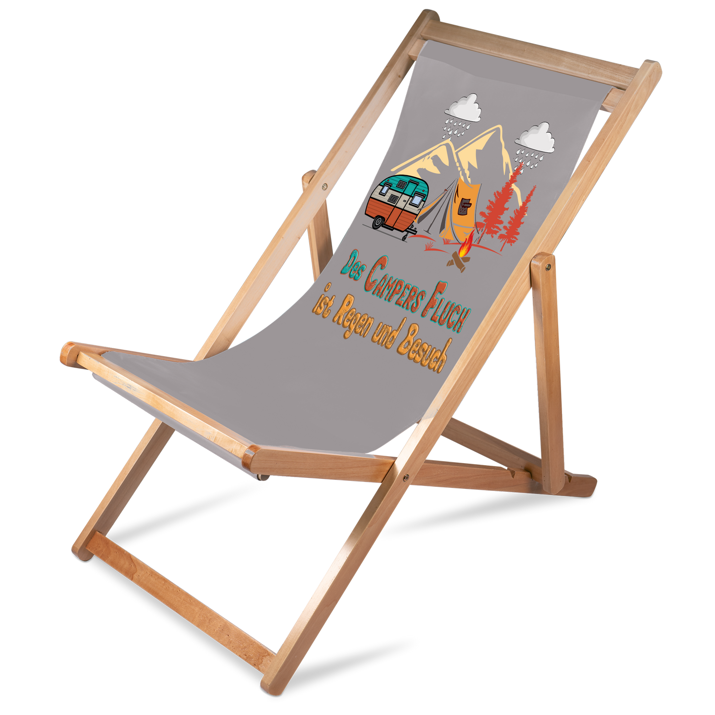 Liegestuhl Camping "Des Campers Fluch" Handmade-Lifestyle