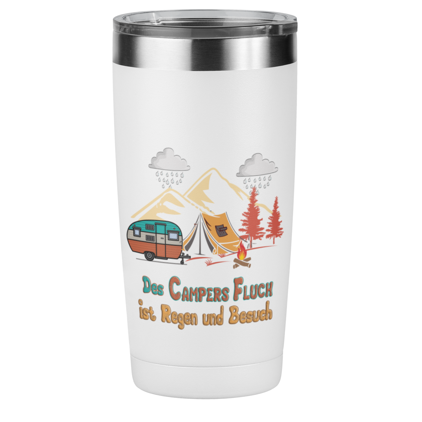 Edelstahl Trinkbecher "Des Campers Fluch" 420 ml Handmade-Lifestyle