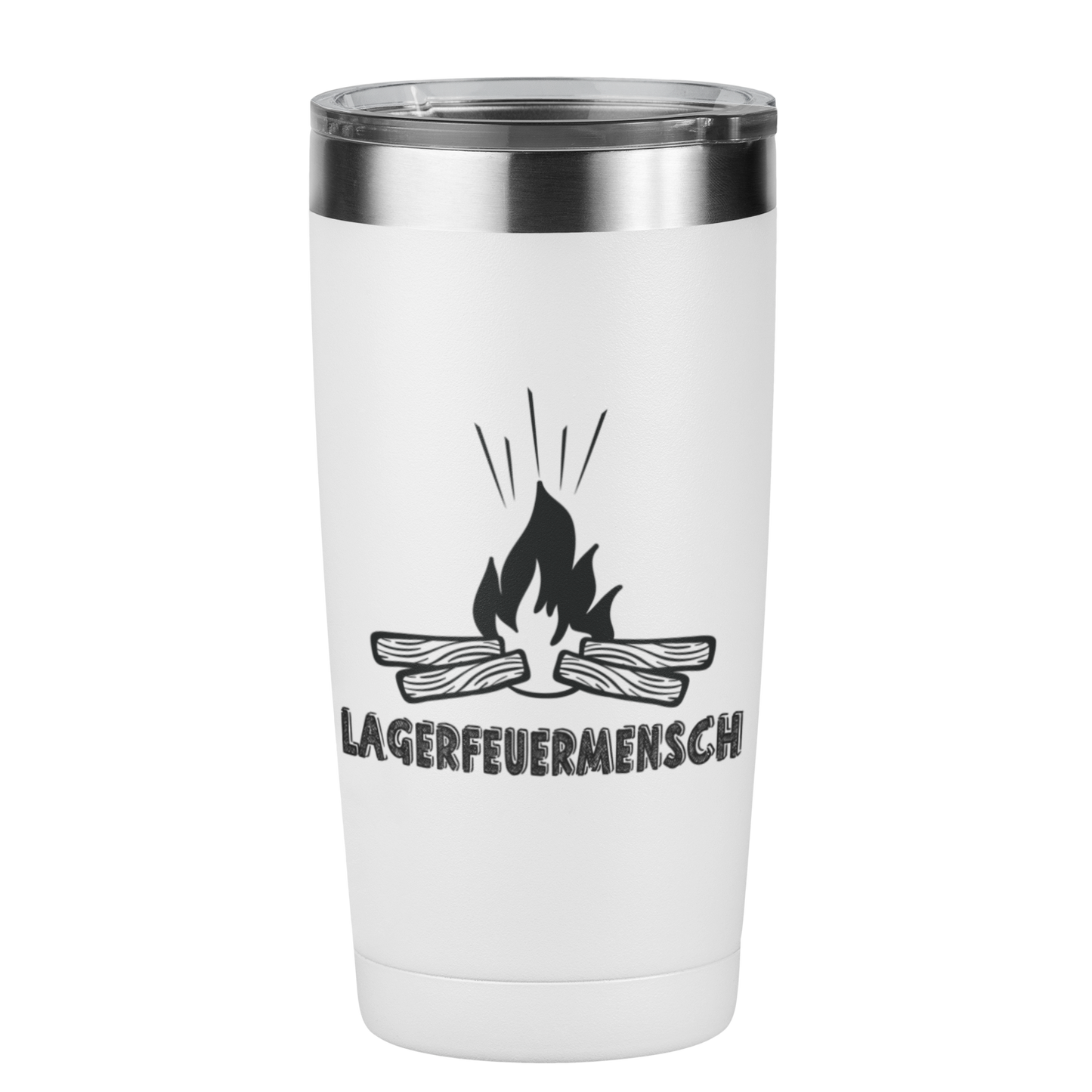 Edelstahl Trinkbecher "Lagerfeuermensch" 420 ml Handmade-Lifestyle
