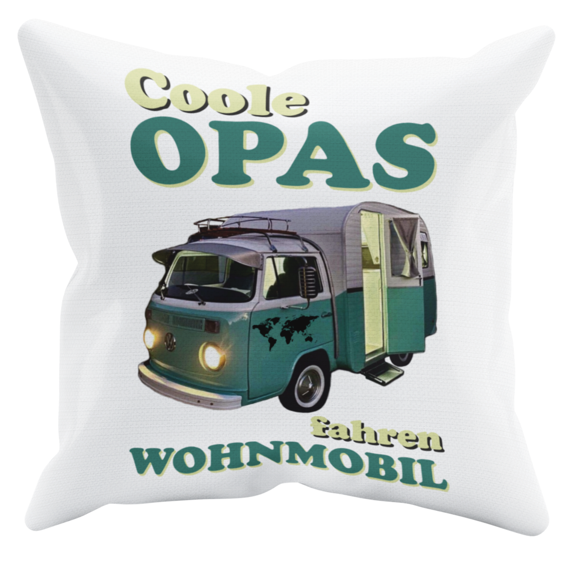 Camping Kissen "Coole Opas" Handmade-Lifestyle