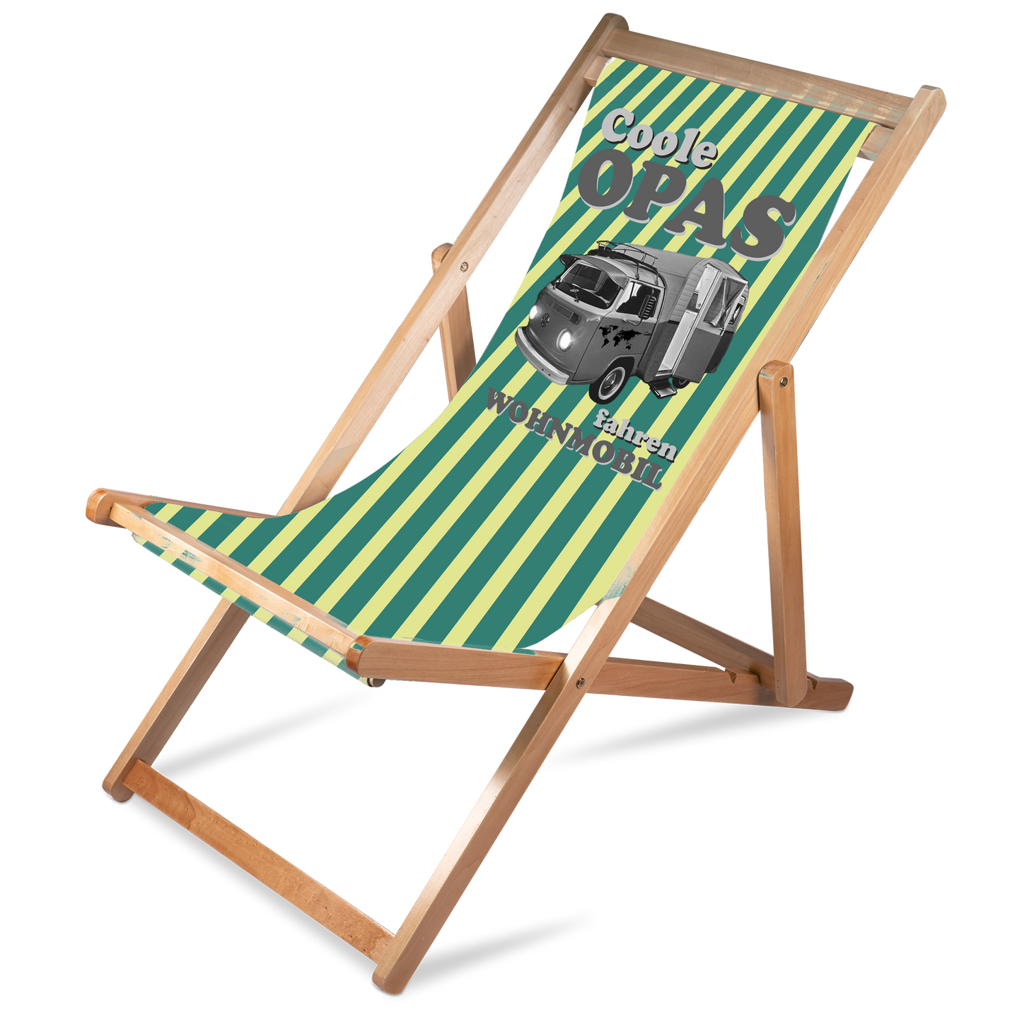 Liegestuhl Camping "Coole Opas fahren Wohnmobil" Handmade-Lifestyle