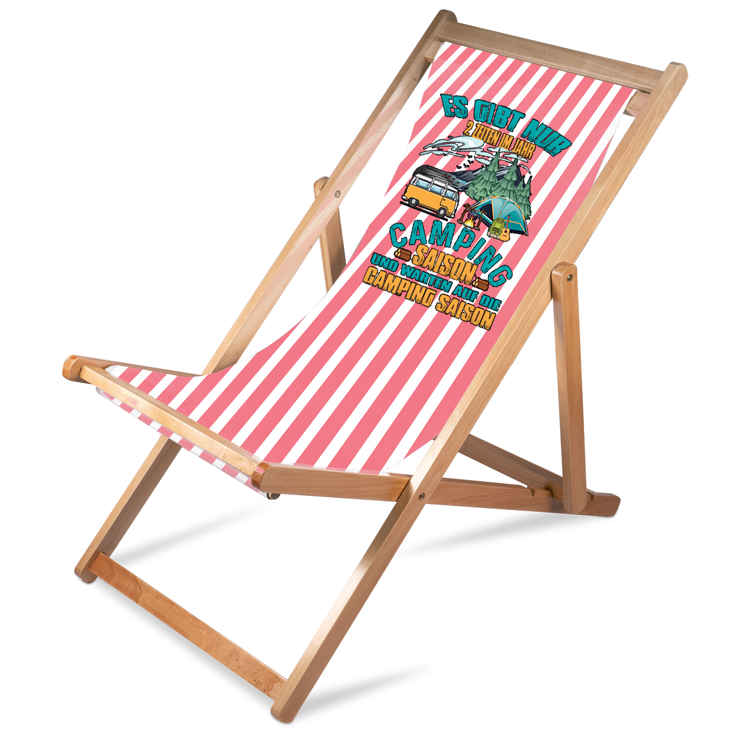 Liegestuhl Camping "Es gibt nur 2 Zeiten im Jahr" Handmade-Lifestyle