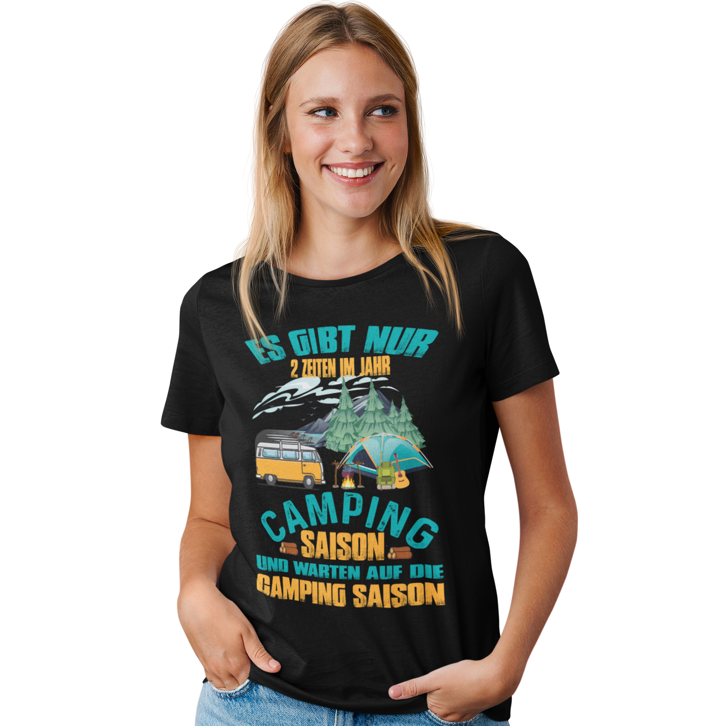 Camping T-Shirt "Es gibt nur 2 Zeiten im Jahr" Handmade-Lifestyle